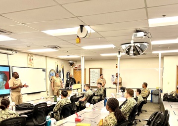 The Naval Medical Leader and Professional Development Command’s Chief Mess in Bethesda visited the Tri-Service Optician School (TOPS) detachment at Yorktown, Virginia on October 27th.