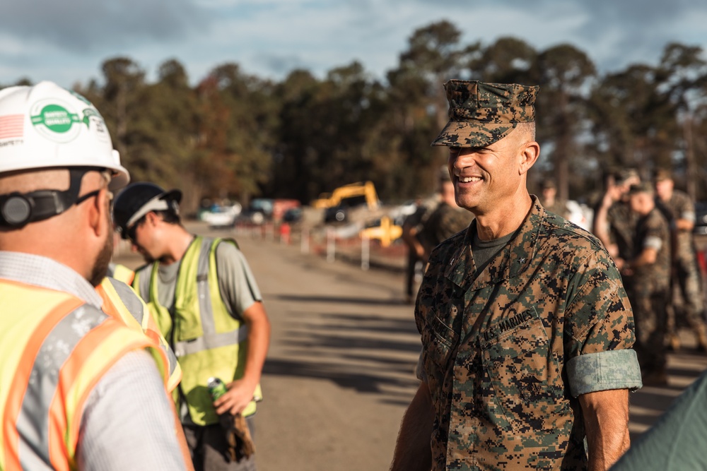 II MEF headquarters building topping off ceremony