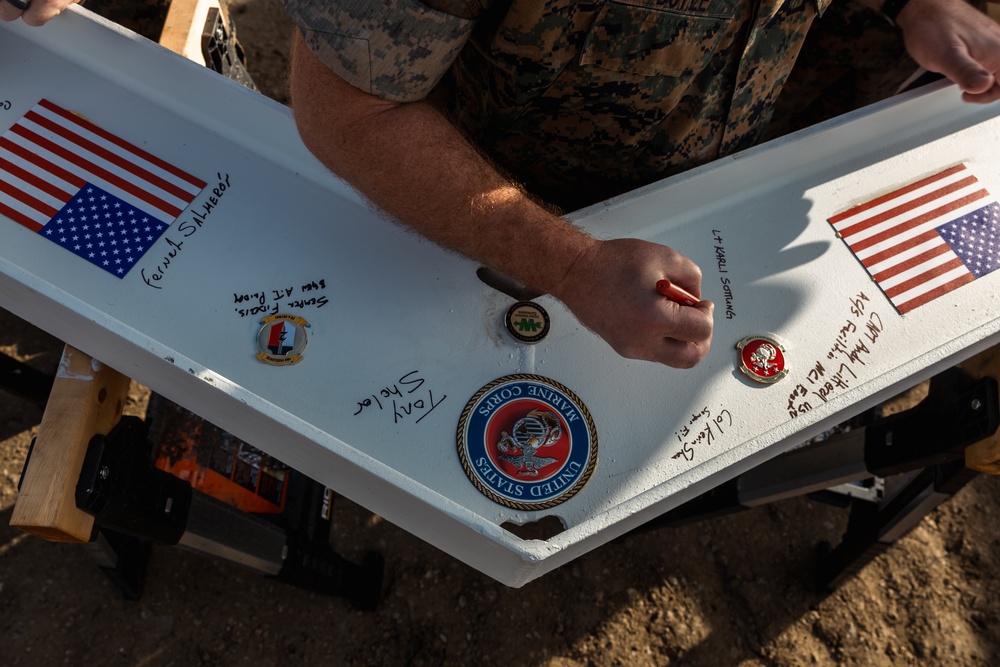 II MEF headquarters building topping off ceremony