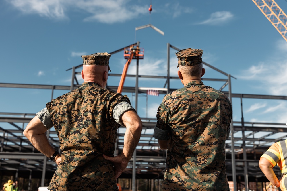 II MEF headquarters building topping off ceremony