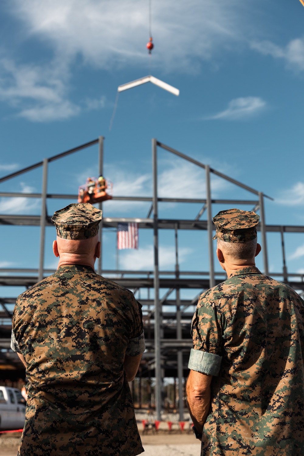 II MEF headquarters building topping off ceremony