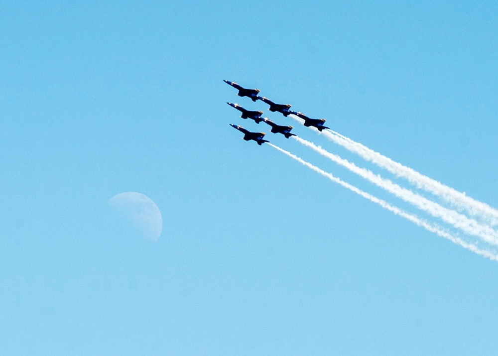 The Navy Flight Demonstration Squadron, the Blue Angels Perform in Seattle, Washington