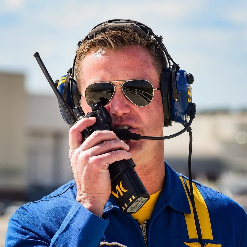 The U.S. Navy Flight Demonstration Squadron, the Blue Angels, perform in Tampa, Florida.