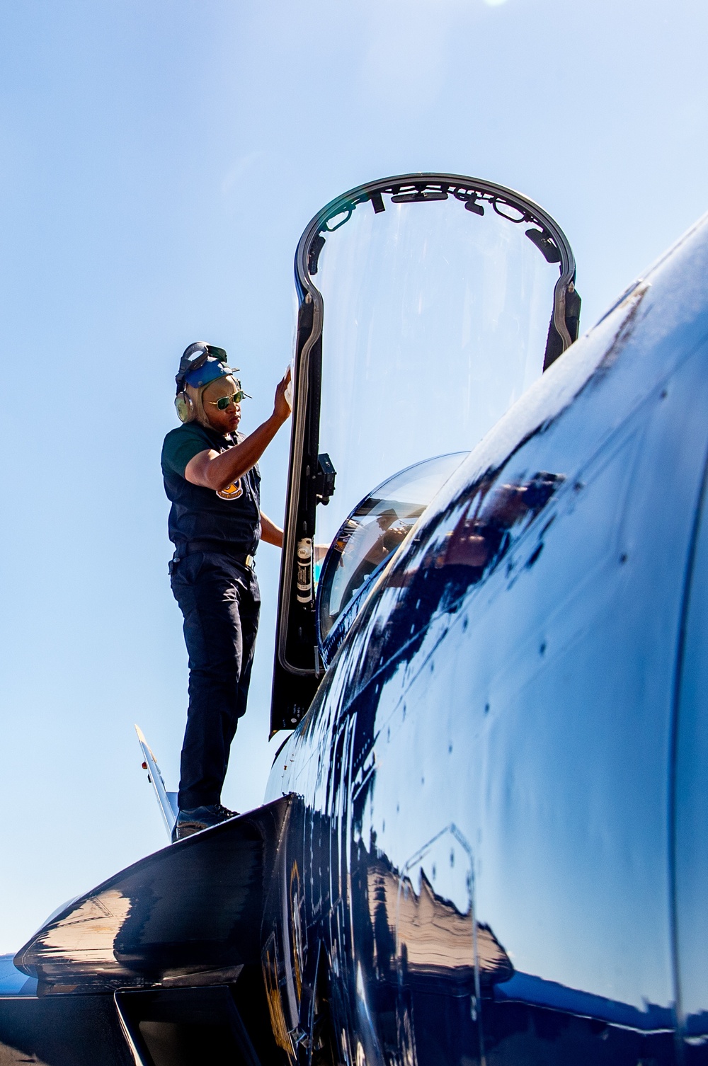 The U.S. Navy Flight Demonstration Squadron, the Blue Angels, perform at the Joint Base Charleston Air Expo.