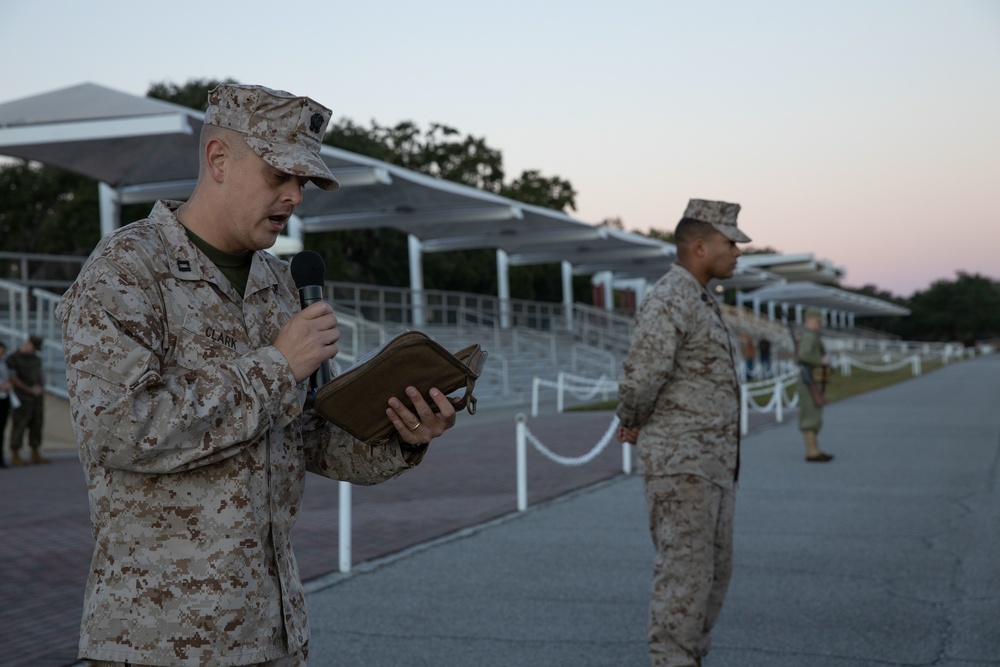 Papa Company Eagle, Globe, and Anchor Ceremony