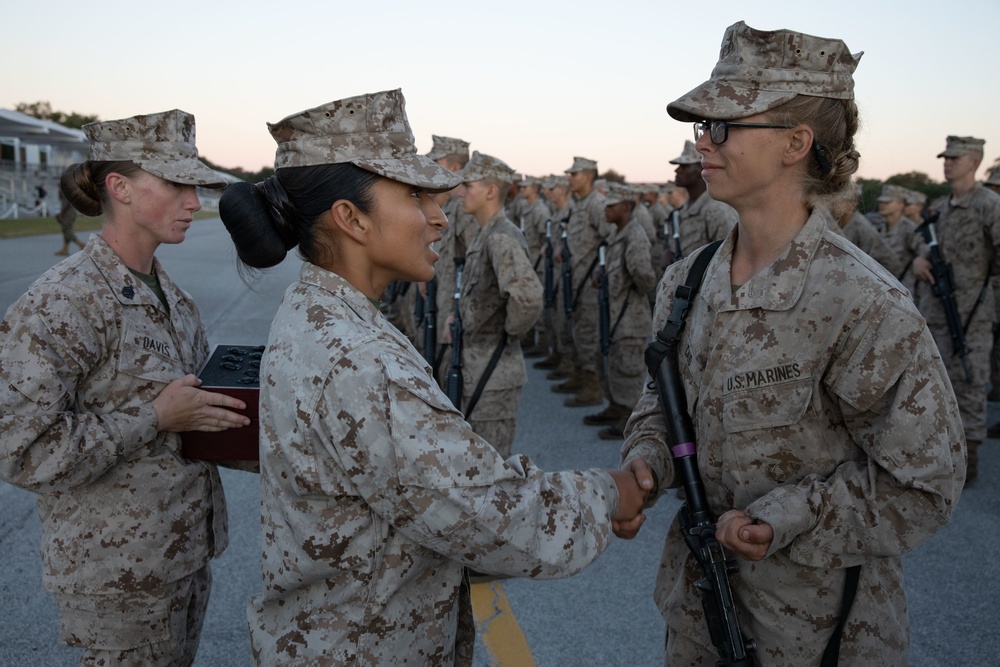 Papa Company Eagle, Globe, and Anchor Ceremony