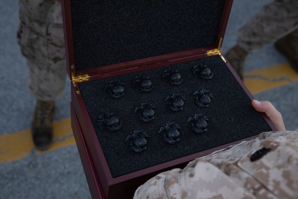 Papa Company Eagle, Globe, and Anchor Ceremony