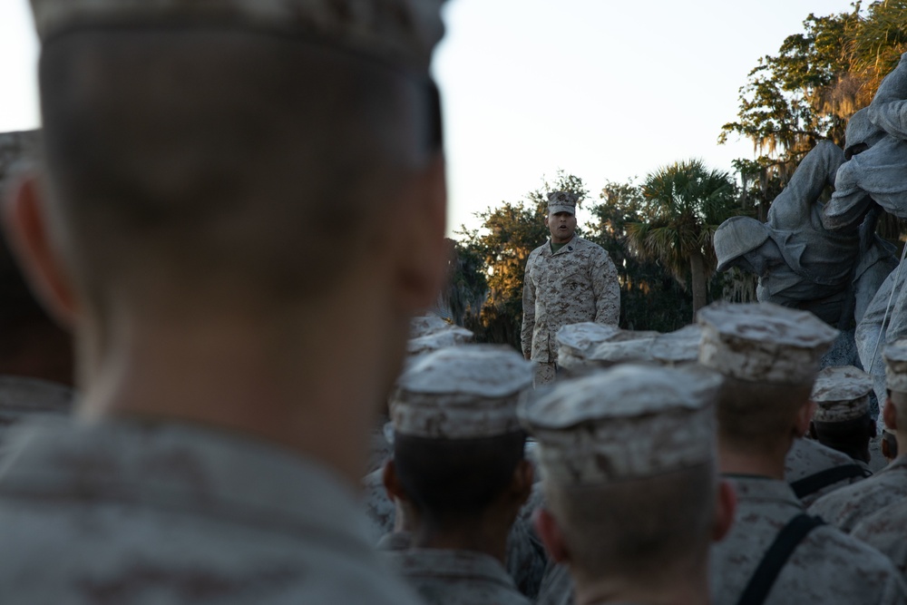 Papa Company Eagle, Globe, and Anchor Ceremony
