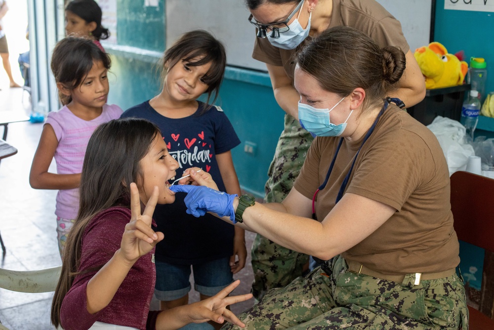 Navy Personnel Perform Dental Care at a Medical Site in Honduras