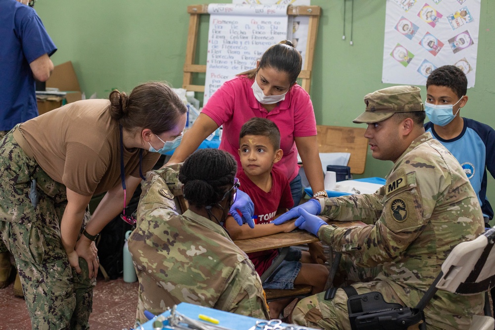 Navy Personnel Perform Dental Care at a Medical Site in Honduras