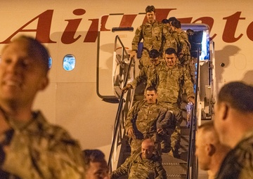 Soldiers return to America after a yearlong deployment overseas