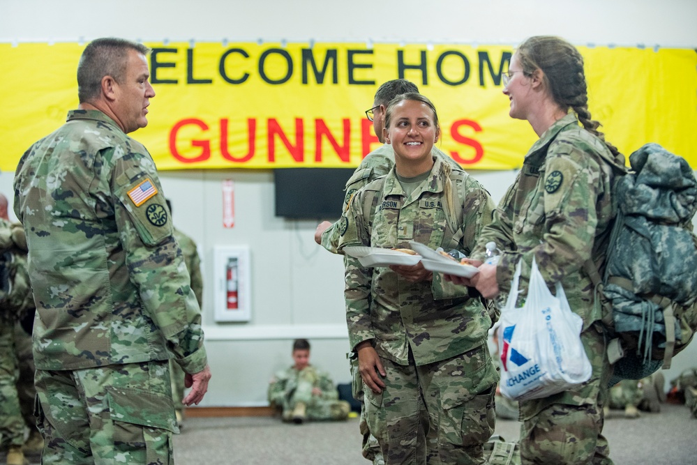 Soldiers return to America after a yearlong deployment overseas