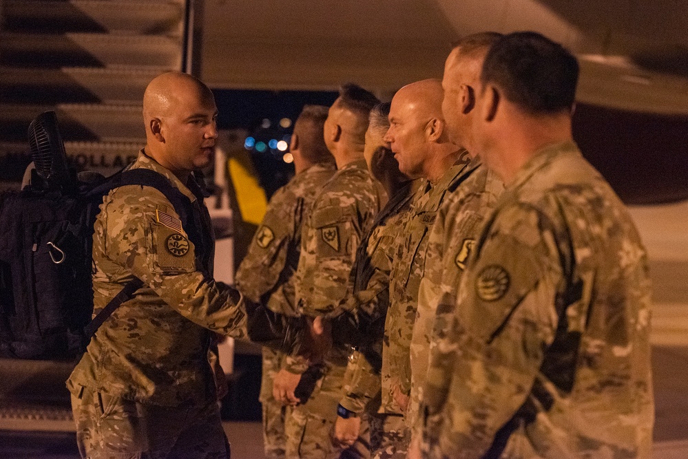 Soldiers return to America after a yearlong deployment overseas