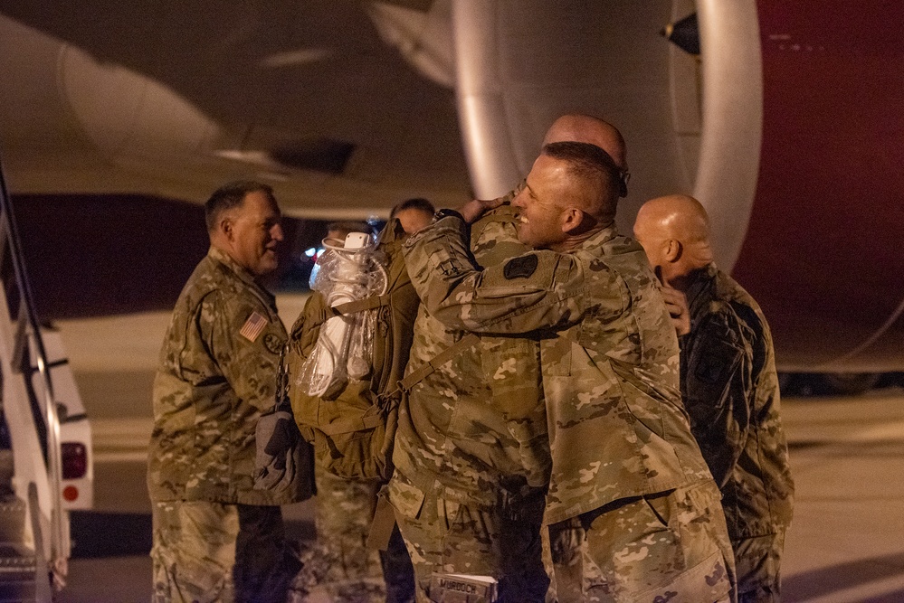 Soldiers return to America after a yearlong deployment overseas