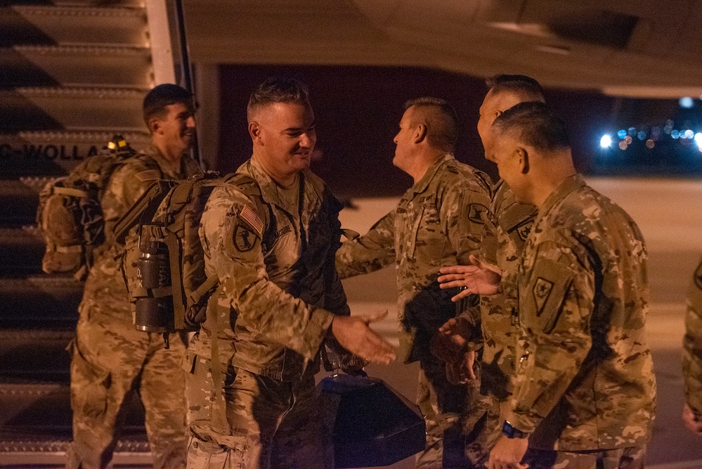 Soldiers return to America after a yearlong deployment overseas