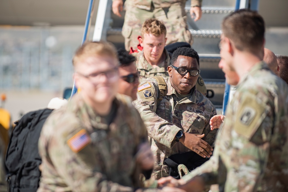 Soldiers return to America after a yearlong deployment overseas