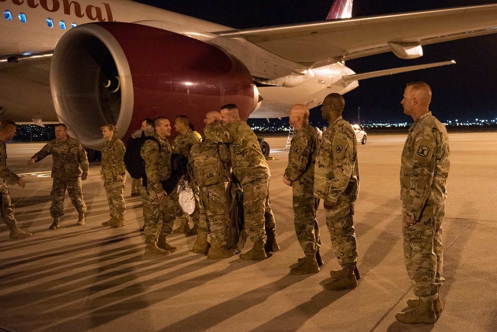 Soldiers return to America after a yearlong deployment overseas