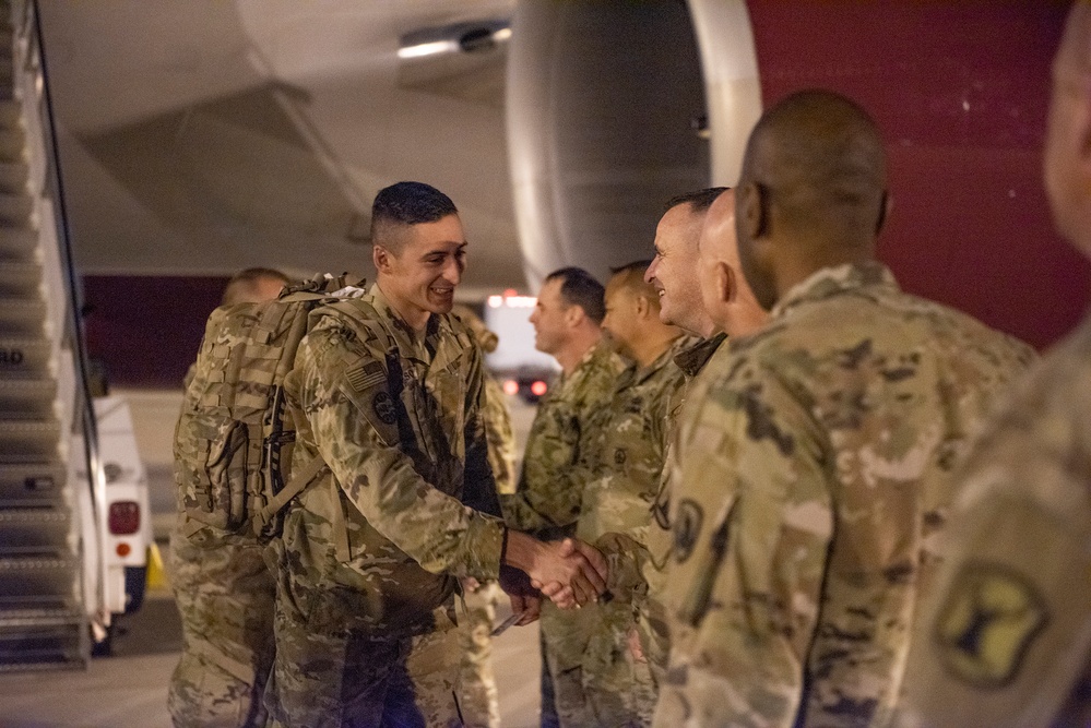 Soldiers return to America after a yearlong deployment overseas