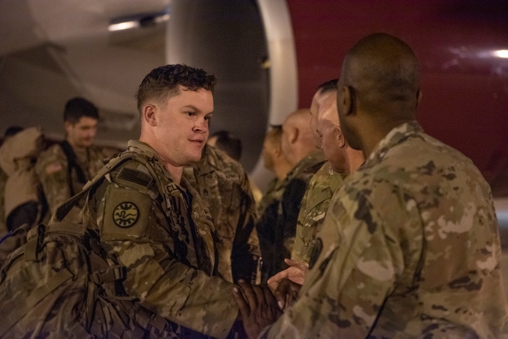 Soldiers return to America after a yearlong deployment overseas