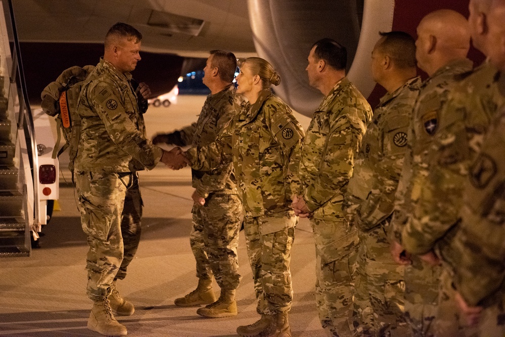 Soldiers return to America after a yearlong deployment overseas