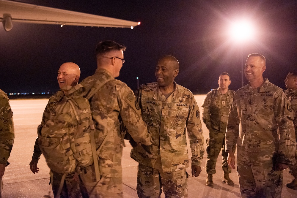 Soldiers return to America after a yearlong deployment overseas