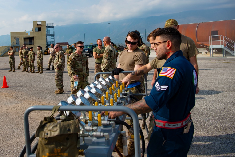 Aviano AB hosts USAFE, ITAF Airmen for CDDAR joint training