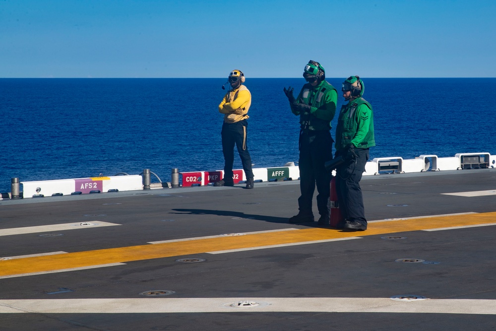 USS Tripoli Flight Operations