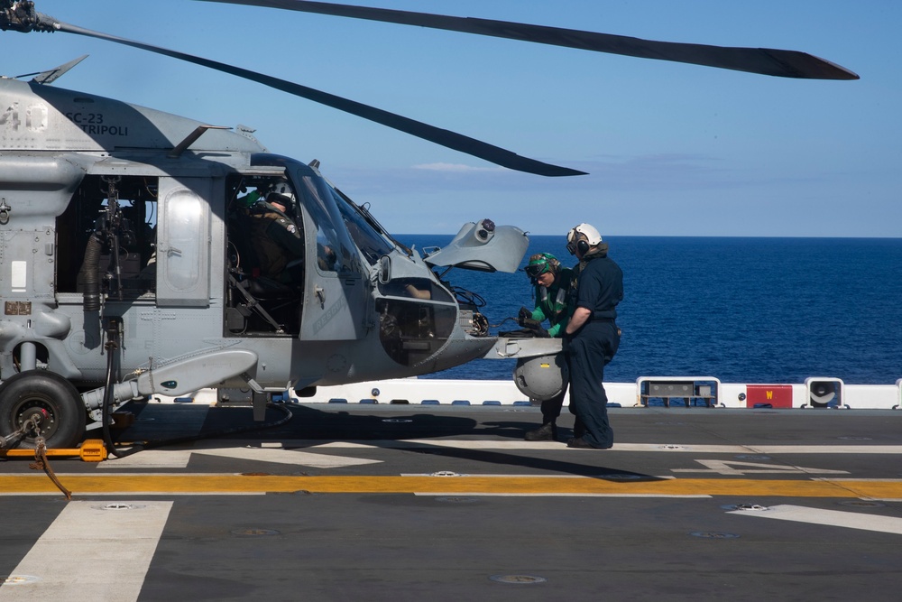 USS Tripoli Flight Operations