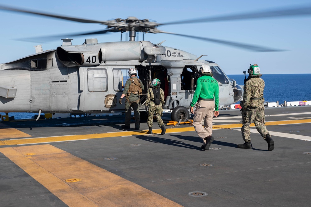 USS Tripoli Flight Operations