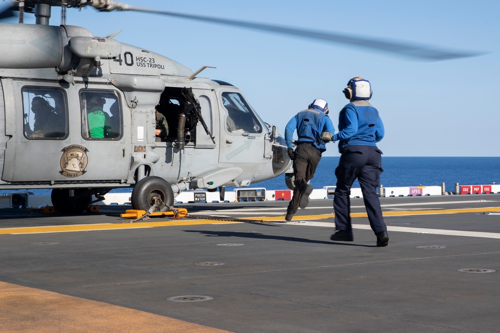 USS Tripoli Flight Operations