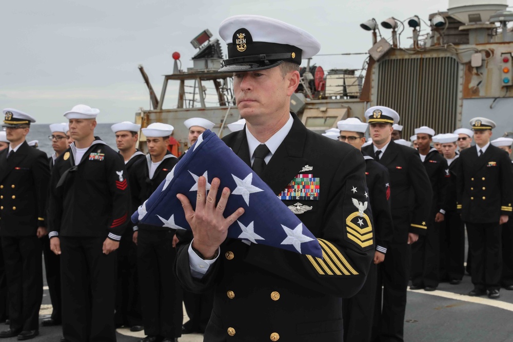 USS McFaul Conducts Burial at Sea