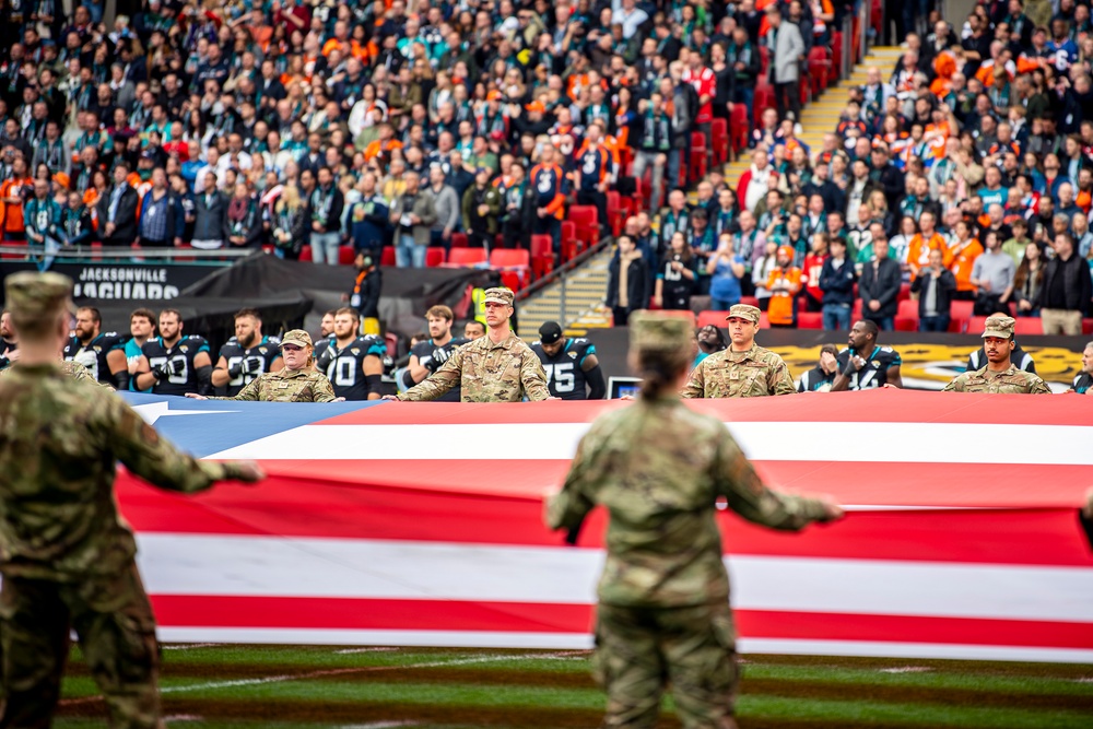 Pathfinders display national pride at London NFL game