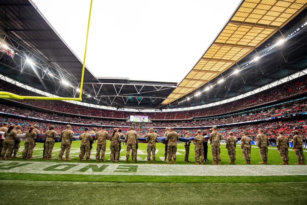 Pathfinders display national pride at London NFL game