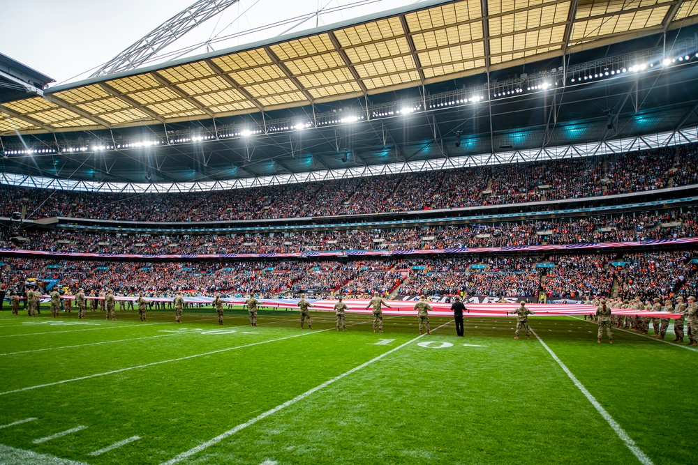 Pathfinders display national pride at London NFL game