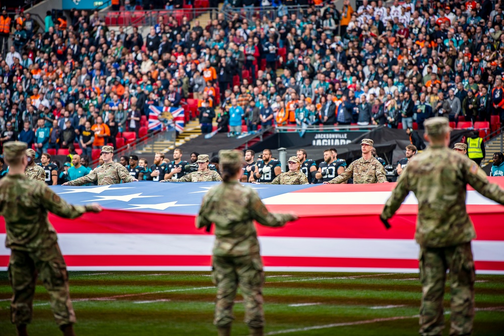 Pathfinders display national pride at London NFL game