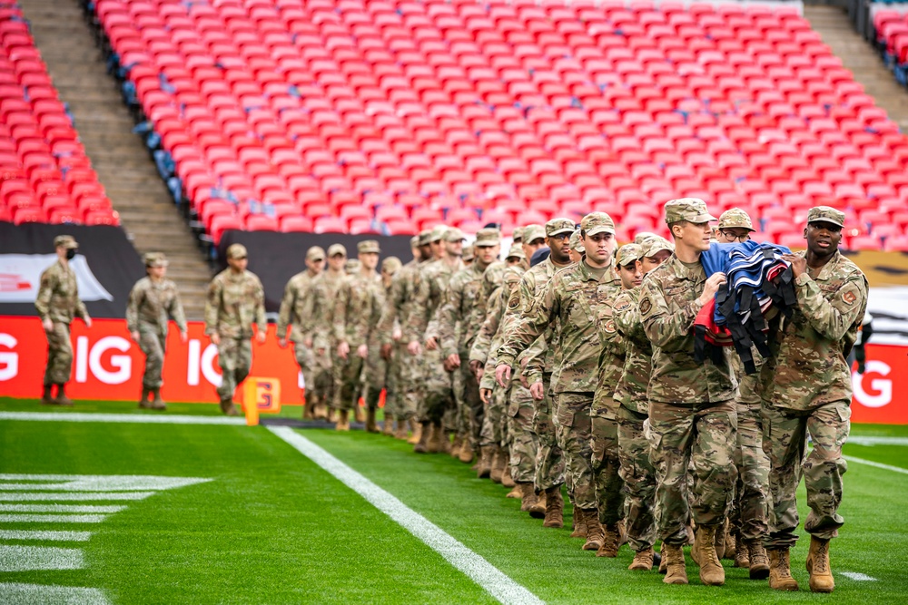 Pathfinders display national pride at London NFL game