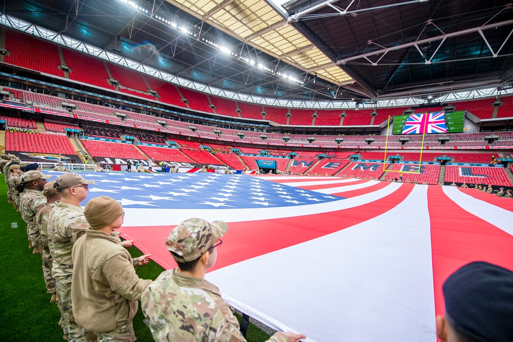 Pathfinders display national pride at London NFL game