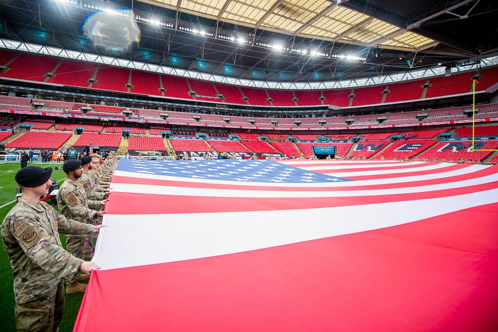 Pathfinders display national pride at London NFL game