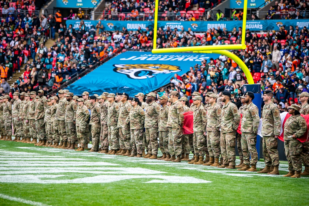 Pathfinders display national pride at London NFL game