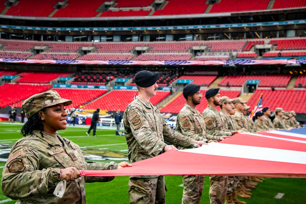 Pathfinders display national pride at London NFL game