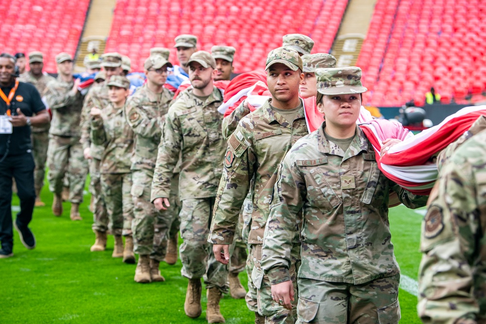 Pathfinders display national pride at London NFL game