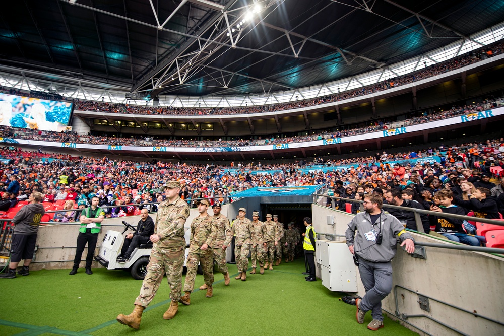 Pathfinders display national pride at London NFL game