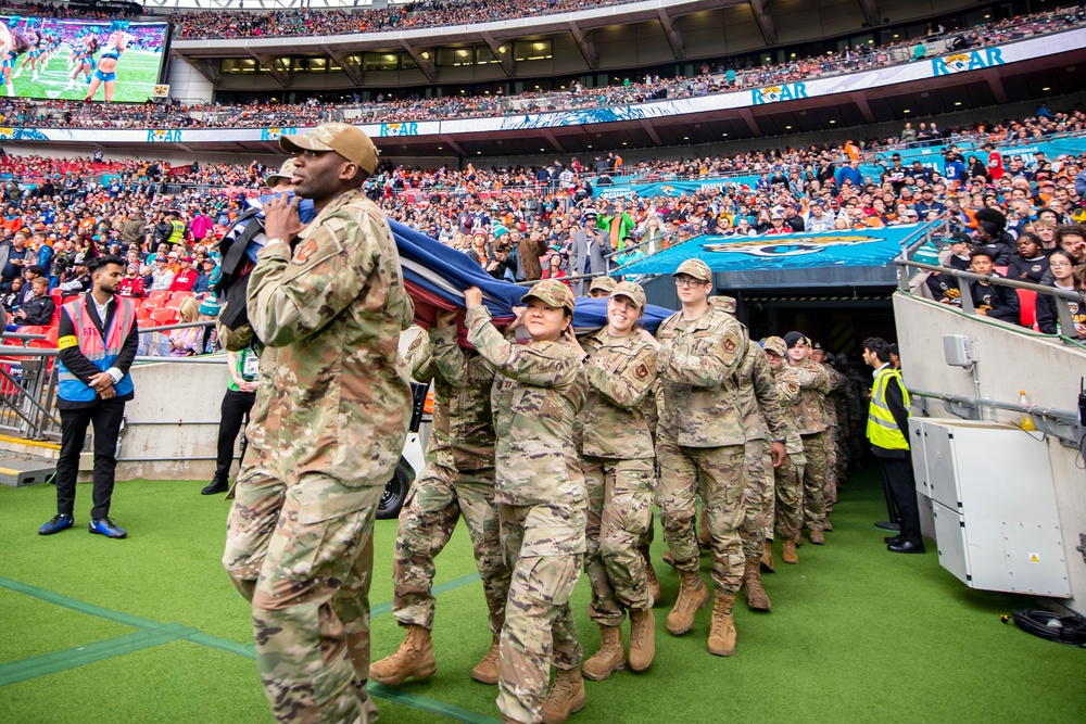 Pathfinders display national pride at London NFL game