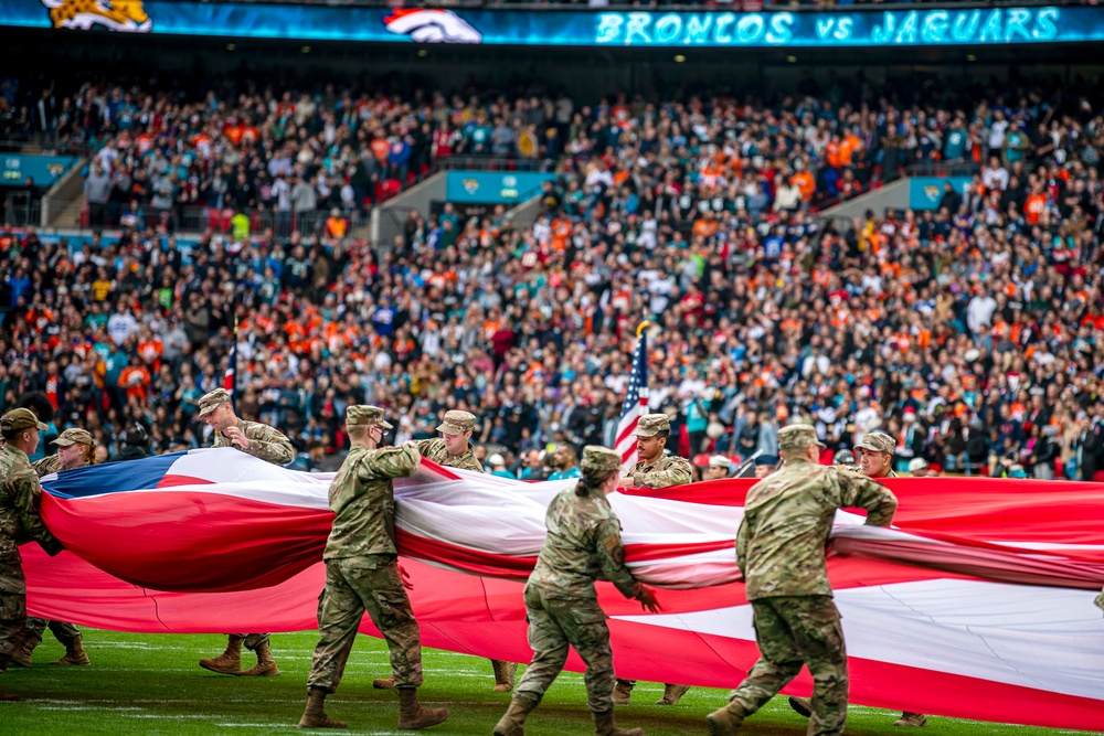 Pathfinders display national pride at London NFL game