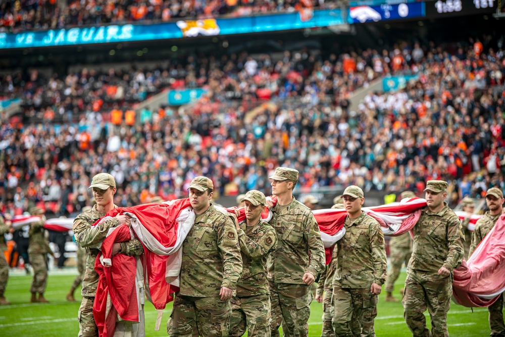 Pathfinders display national pride at London NFL game