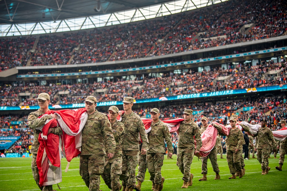 Pathfinders display national pride at London NFL game