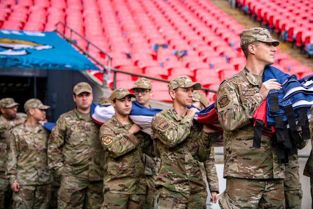 Pathfinders display national pride at London NFL game