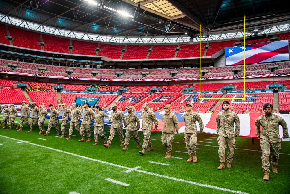 Pathfinders display national pride at London NFL game