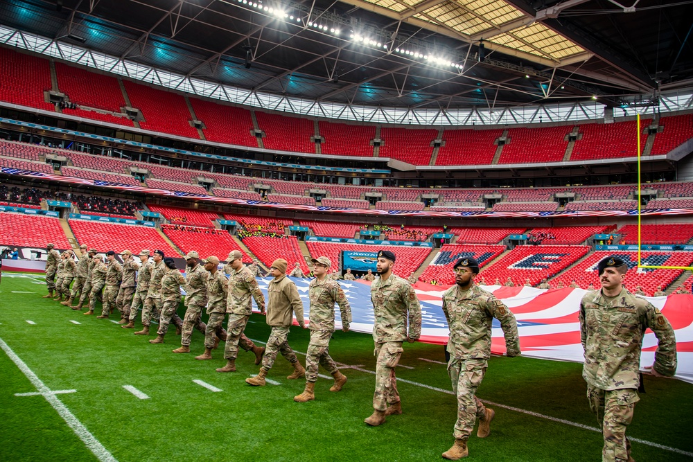 Pathfinders display national pride at London NFL game