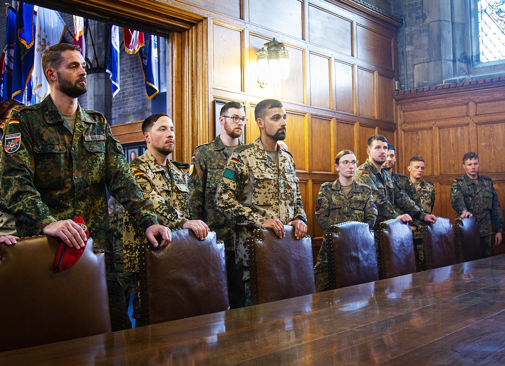 German officers exchange knowledge with West Point